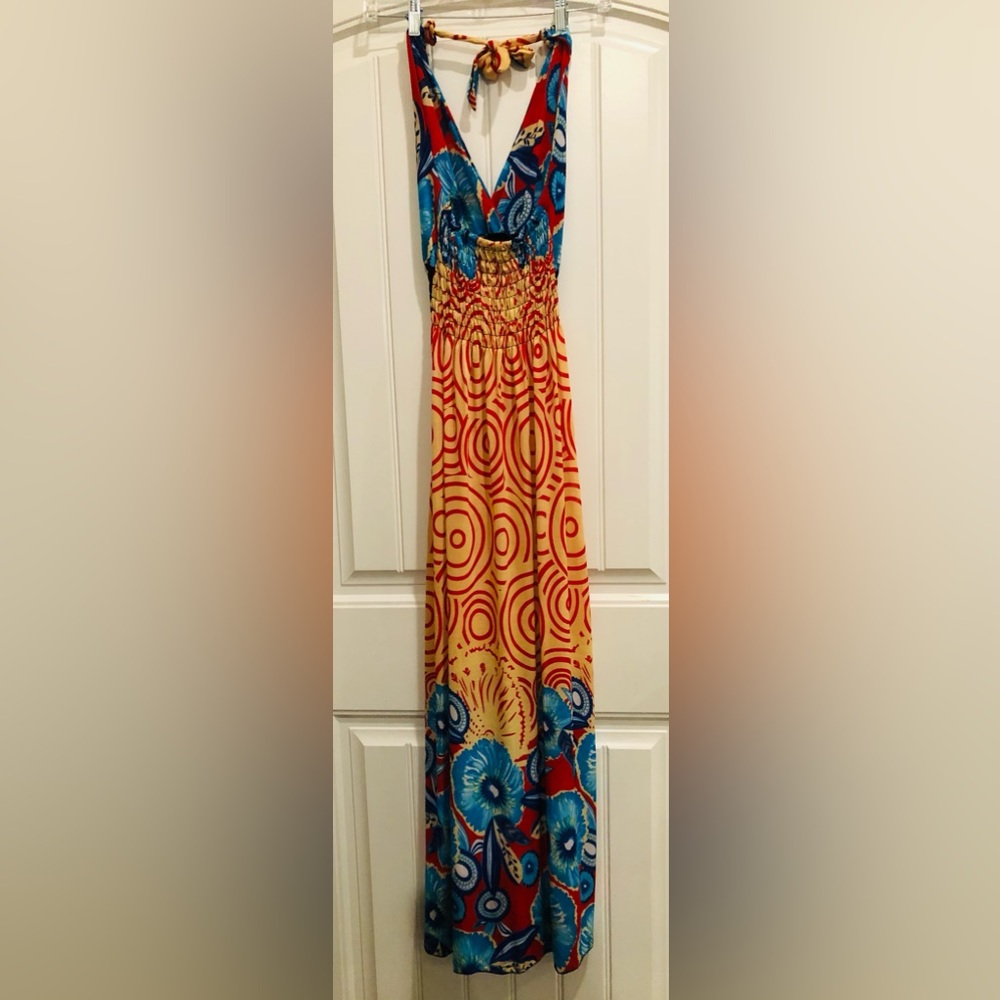 Women’s multi colored maxi dress , size XL (fits smaller)